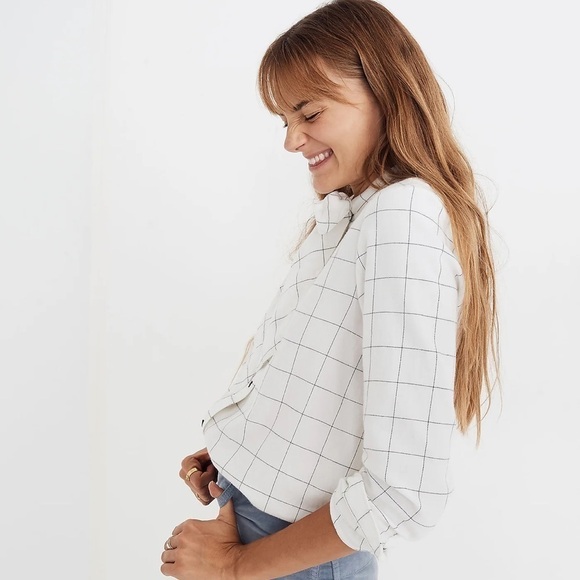 Madewell Flannel Tie-Neck Shirt - Picture 5 of 10